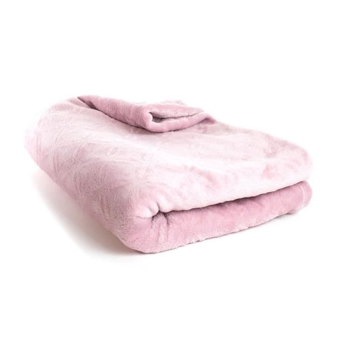 ANDORA Plaid Kassidy - 130x160 cm - Rose - 100% polyester