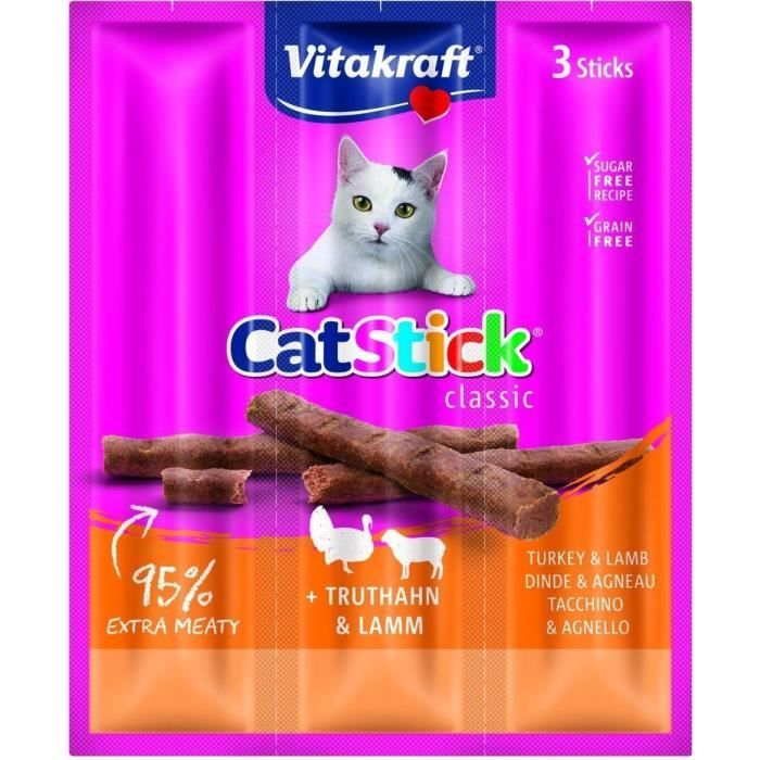 Friandises Cat Stick Mini a la Dinde pour Chats - Vitakraft - x3