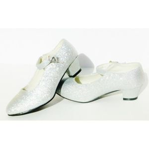 chaussures escarpin enfant gris a paillettes argen