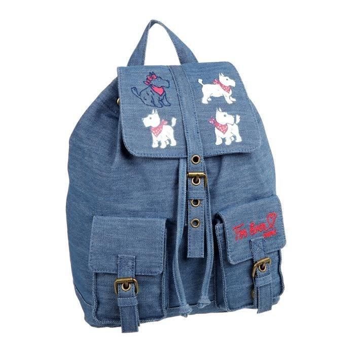 CHIPIE Sac à Dos - 1 Compartiment - 30 cm - Bleu - Maternelle - Enfant Fille