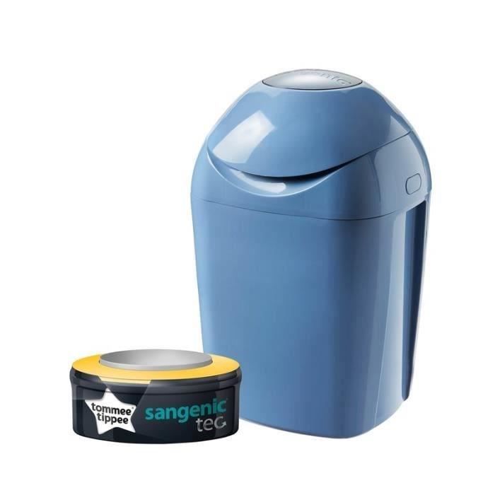 TOMMEE TIPPEE Sangenic Tec Poubelle à Couches Bleue
