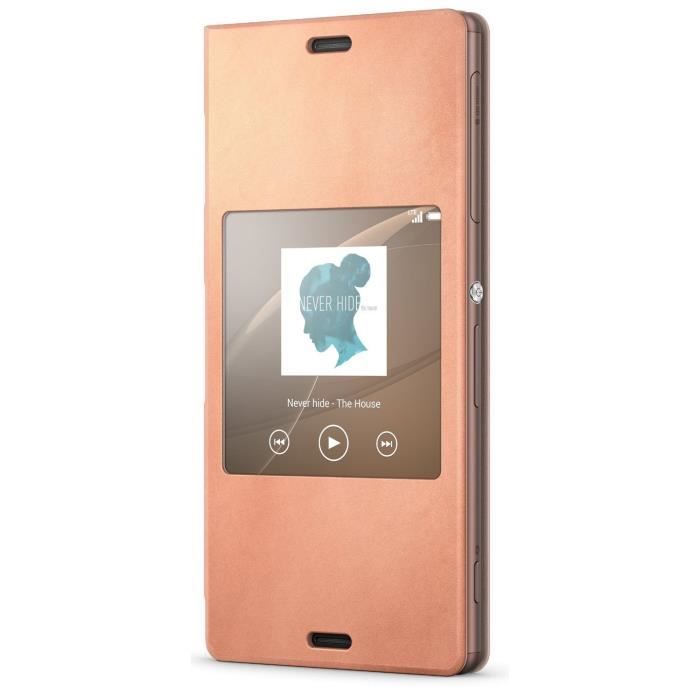 Sony Etui Folio S-View pour Xperia Z3 Bronze