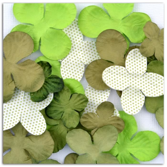 TOGA Pack de 25 Fleurs Vert