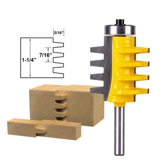 Yuhtech 3 Pcs 1//4 Pouce Tige Demi-Ronde Bullnose Routeur Bit Fraise /à Bois Coupe Rayon 5//16 1//2 3//8 Outil Pour Menuiserie