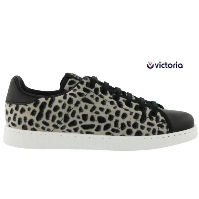 Cuir 1125108 Baskets Femme Gris Achat Victoria Leopard hrxBdCstQ