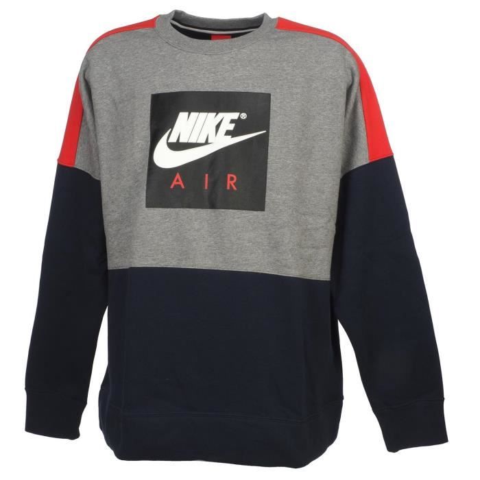 Air Nike Chiné Gris Flc Achat Sweat Crew Vente vwq41g5n