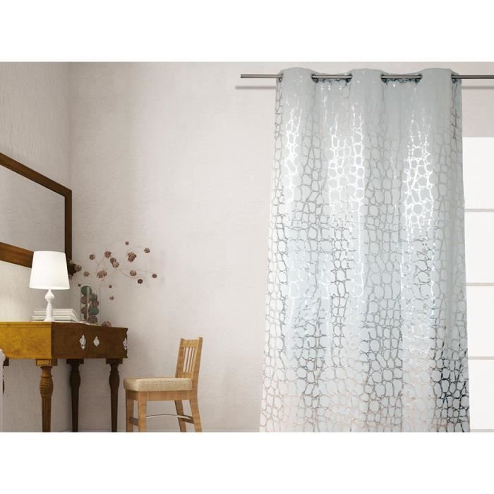 rideaux blanc argent - achat / vente pas cher