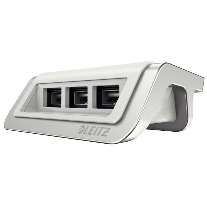 LEITZ - Power chargeur Style 3 ports USB - blanc