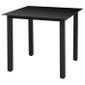 Table à manger de jardin Verre Aluminium Noir 80 x 80 x 74 cm ... Table à manger de jardin Verre Aluminium Noir 80 x 80 x 74 cm ...