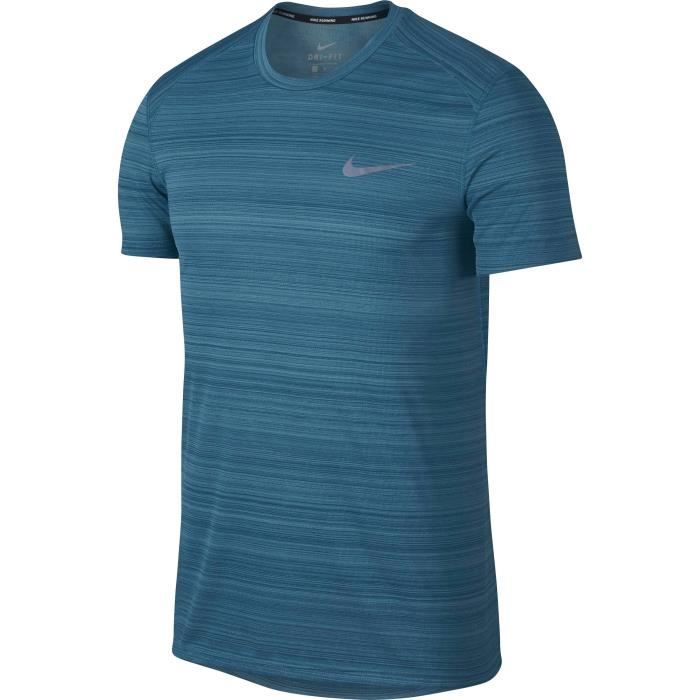 NIKE T-Shirt manches Courtes Dry Miler - Homme - Bleu