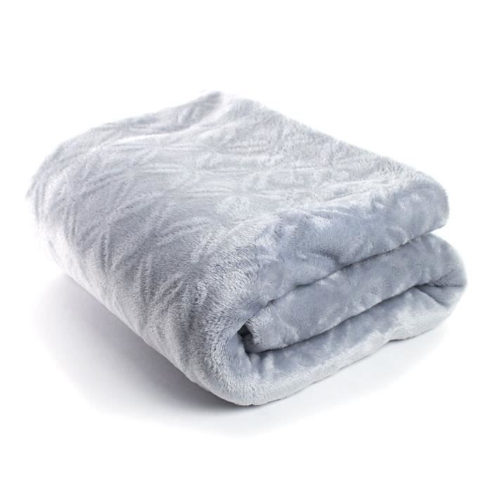 ANDORA Plaid Kassidy - 130x160 cm - Gris - 100% polyester