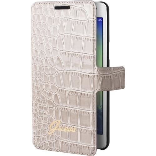 GUESS Etui à rabat pour Samsung Galaxy A5 - Effet croco - Beige