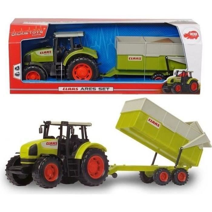 DICKIE Tracteur avec remorque CLAAS 57cm