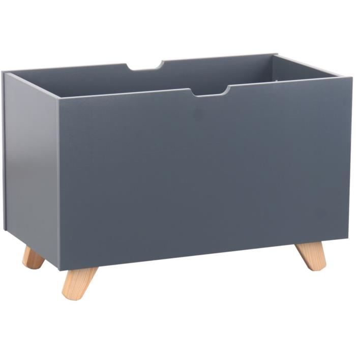 Norvège Coffre à jouets - anthracite/naturel
