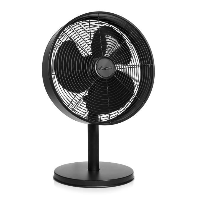 TRISTAR VE-5928 Ventilateur de bureau en métal Ø30 cm - 35 watts - 3 vitesses - Oscillant - Inclinable - Noir