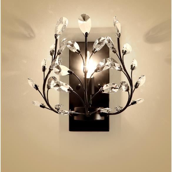 E14 Lampe Murale Intérieur Applique De Chevet En Cristal éclairage