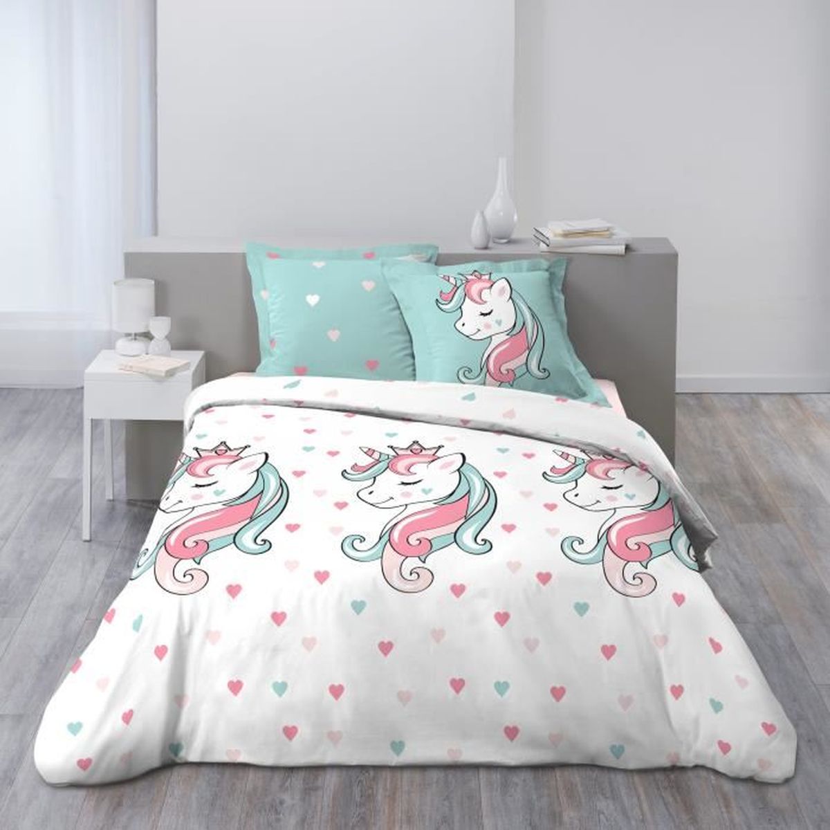 Housse de couette licorne 200x200 - Achat / Vente pas cher