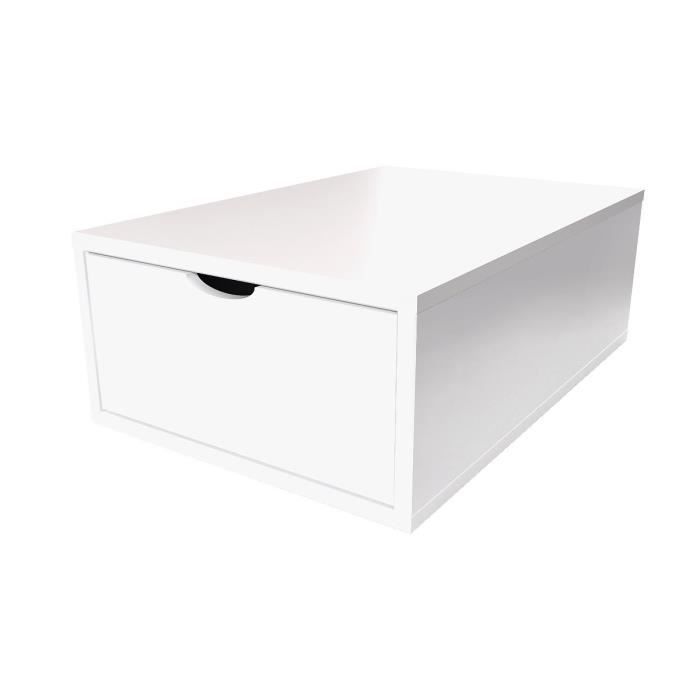 Cube de rangement profondeur 75 cm + tiroir Bois - Couleur ...