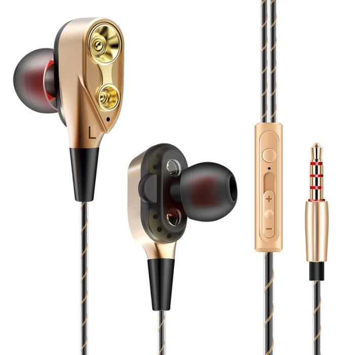 écouteurs Intra Auriculaires Bobine à Double Effet Réduction Du