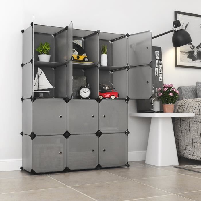 Langria 12 Cubes Armoire Penderie Diy Etageres De Rangement Meuble