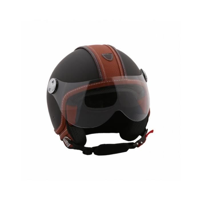 Casque Jet Fury Air Noir Matcuir Achat Vente Casque Moto