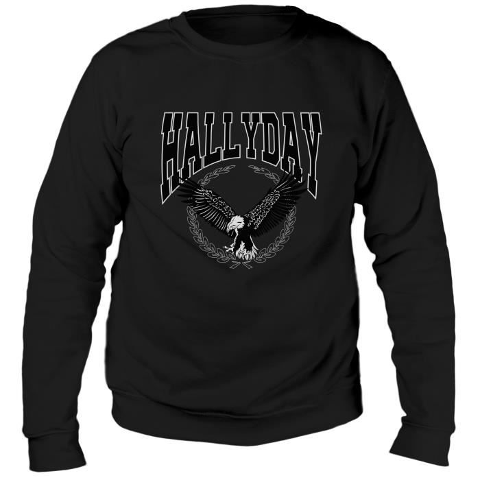 Sweat Aigle Johnny Hallyday - Homme - Noir