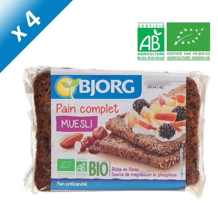BJORG Pain Complet Muesli Bio - 300 g x3