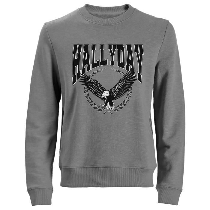 Sweat Aigle Johnny Hallyday - Homme - Gris