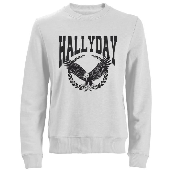 Sweat Aigle Johnny Hallyday - Homme - Blanc