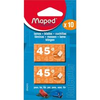 CUTTER LOISIRS CRÉATIFS MAPED Lames 45° - Lot de 10 CUTTER LOISIRS CRÉATIFS MAPED Lames 45° - Lot de 10