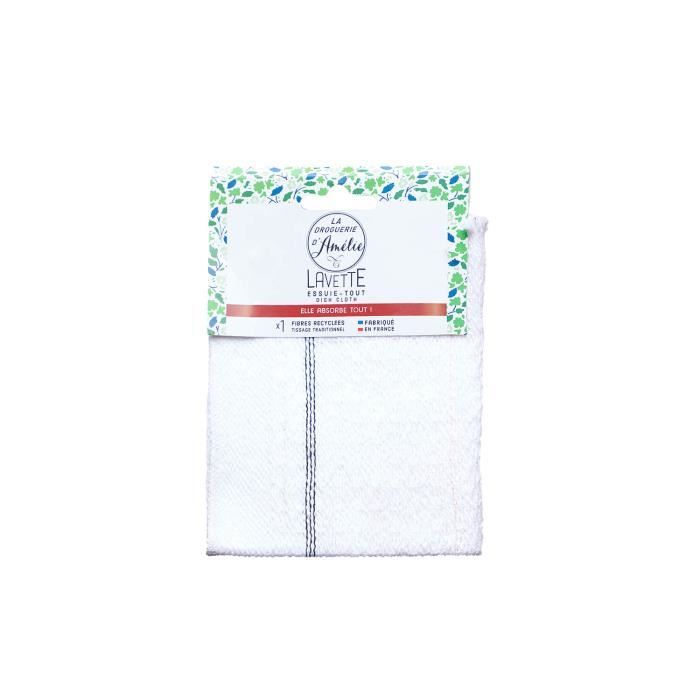 LA DROGUERIE D'AMELIE Lavette essui-tout en fibres recyclées - 35 x 30 cm