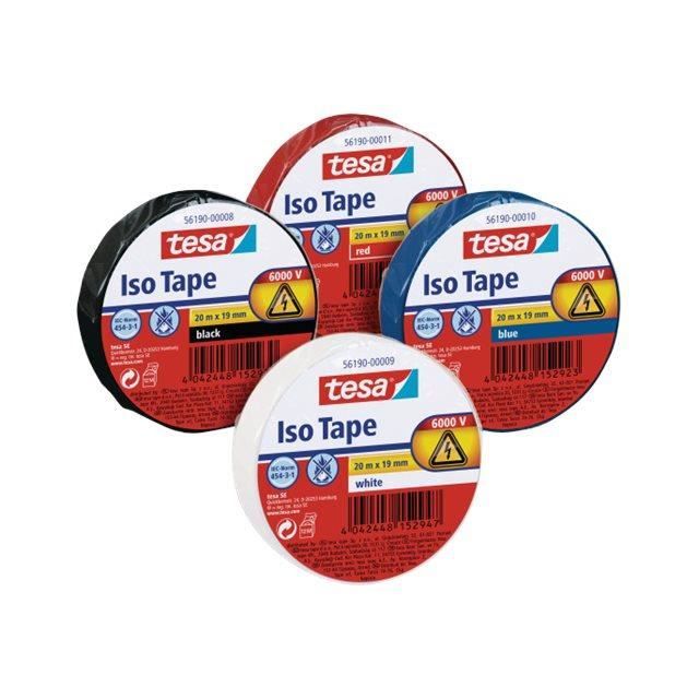 19 mm x 20 m Tesa Électrique PVC ISOLATION RUBAN Câble Noir