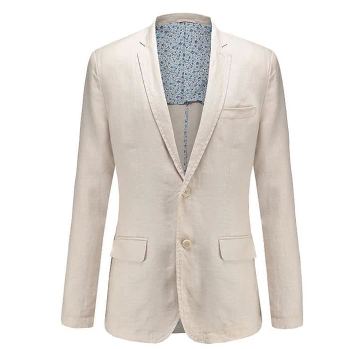 Veste en lin beige pour homme Veste en lin beige pour homme