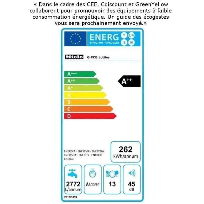  G 4930 - Lave vaisselle posable - 13 couverts3