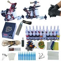 TATOO - BIJOU DE CORPS Kit Tatouage 2 Pistolet Machine À Tatouer 20 pcs E TATOO - BIJOU DE CORPS Kit Tatouage 2 Pistolet Machine À Tatouer 20 pcs E