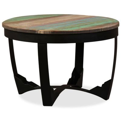 Table D Appoint Bois De Recuperation Massif 60 X 40 Cm Achat