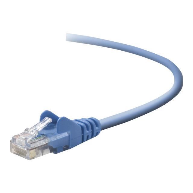 BELKIN Câble RJ45 Lisse UTP - CAT5 - Bleu - Mâle/Mâle - 3M