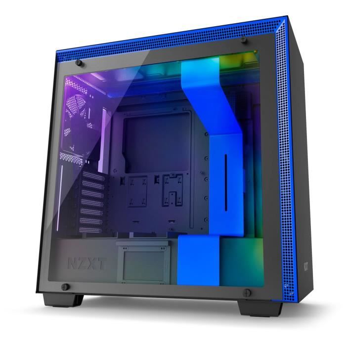 NZXT Boîtier PC H700i Noir/Bleu (CA-H700W-BL )