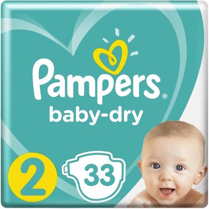 Pampers Baby Dry Taille 2 4 8 kg 33 Couches