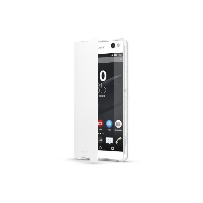 SONY MOBILE Etui folio origine pour Sony Xperia C5 - Ultra- blanc