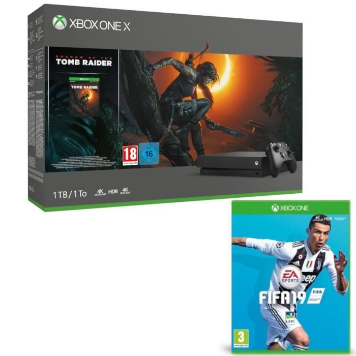 Xbox One X 1 To Shadow of The tomb Raider + Fifa 19