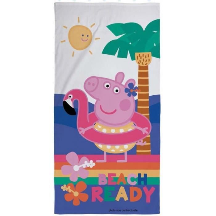 Serviette De Plage Peppa Pig Bouée 70x140 Cm Achat Vente