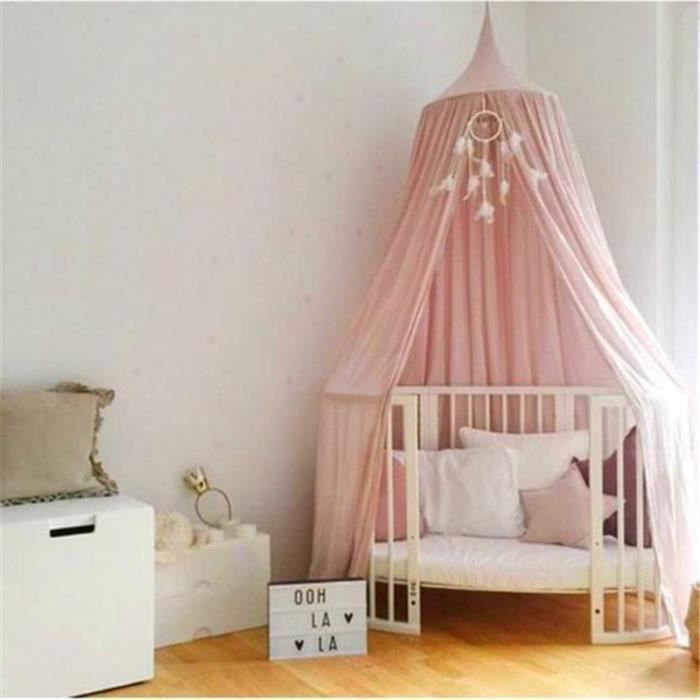 ciel de lit rose en coton - achat / vente pas cher