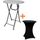 Table bar pliante mange debout + housse noir