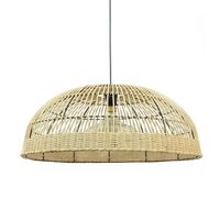 LUSTRE ET SUSPENSION C-CREATION Suspension large dôme ajouré en rotin - LUSTRE ET SUSPENSION C-CREATION Suspension large dôme ajouré en rotin -
