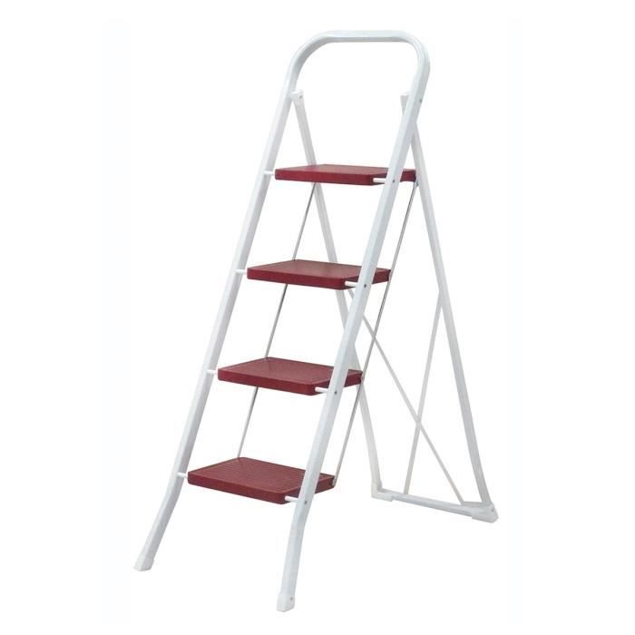 COGEX Marchepied 4 niveaux pliable avec crochet de sécurité