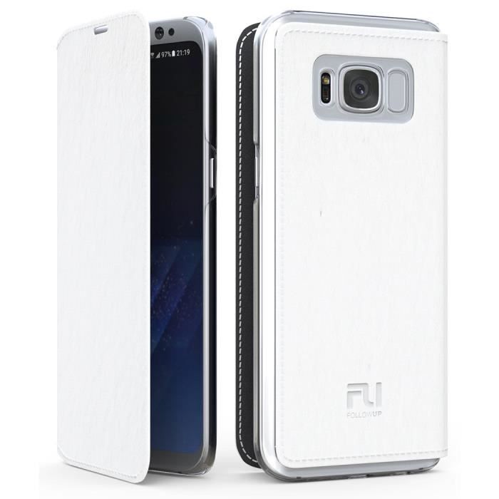 FOLLOW UP Etui Parisian Folio Samsung Galaxy S8 - Luxe blanc