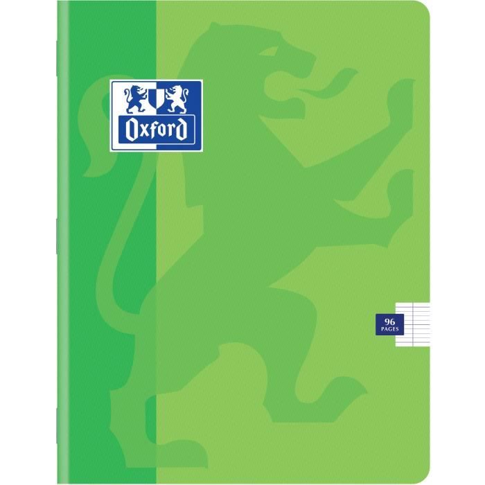 OXFORD Cahiers Color Life 17x22 Seyes - Vert