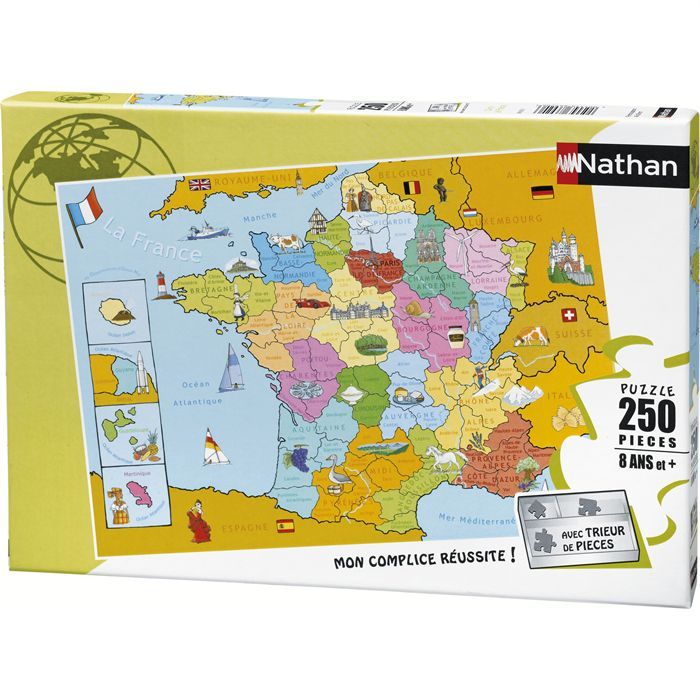 Puzzle 250 pcs Carte de France