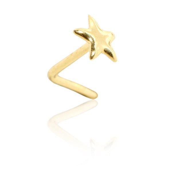 jewellerybox Clou de Nez 22 Ga en Or Jaune 9 Carats et Diamant 0,015